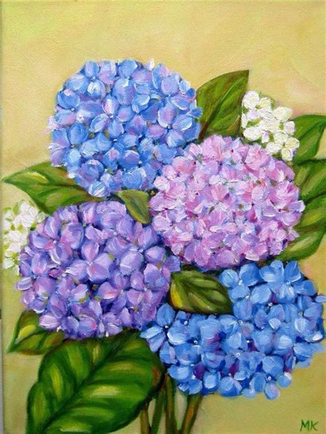 Hortensias Hydrangea Painting Oil Painting Flowers Flower Painting