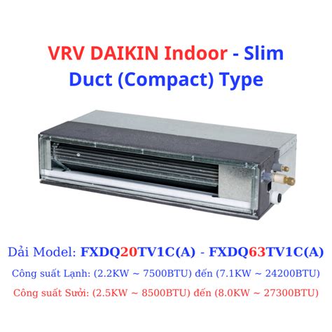 Vrv Daikin Indoor Slim Duct Compact Type Fxdq Tv C A Hrt