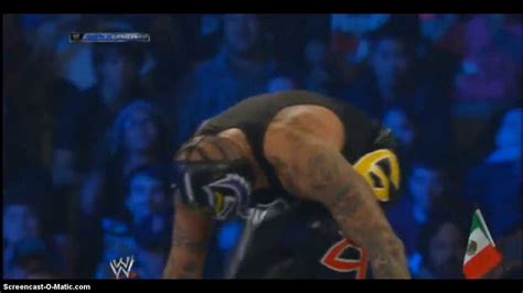 Alberto Del Rio Cross Armbreaker To Rey Mysterio Smackdown 11714