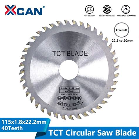 XCAN Saw Blade Diameter 115mm 40 Teeth Angle Grinder TCT Circular Saw