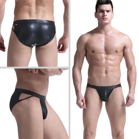 Calzoncillos De Cuero Sexis Para Hombre Ropa Interior Suspensorio