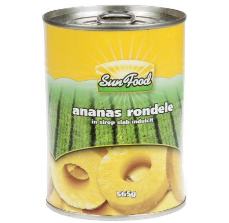 Compot De Ananas Rondele Sun Food G