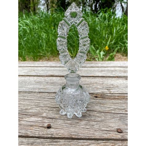 30s Vintage Clear Cut Glass Perfume Bottle Shop Thrilling