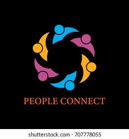 Connecting People Logo Stock Vector (Royalty Free) 707778055 | Shutterstock