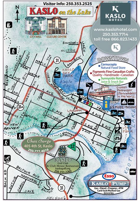 Towns BC Map 2023 West Kootenay Vacation Maps