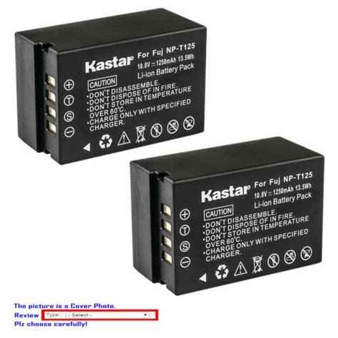 Kastar Replacement Battery Pack For Fuji NP T125 BC T125 Fujifilm GFX