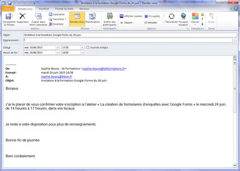 Sb Astuces Comment Transformer Un E Mail En Rendez Vous Dans Outlook