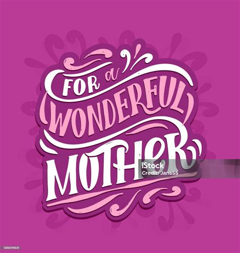 Mothers Day Lettering For T Card Vintage Typography Great Design For