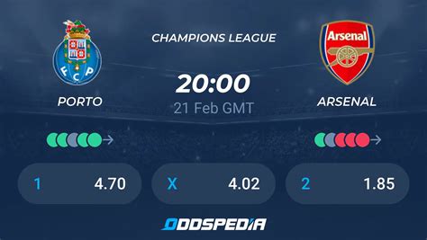 Porto Vs Arsenal Predictions Odds Live Score And Stats