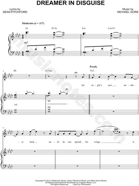 Dreamer In Disguise From Carrie The Musical Sheet Music In Ab Major Transposable