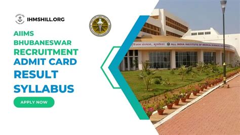 AIIMS Bhubaneswar Recruitment 2023 775 Group B C Posts IHMSHILL