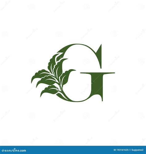 Green Letter G Logo With Leaf Element Vector Design Ecology Concept