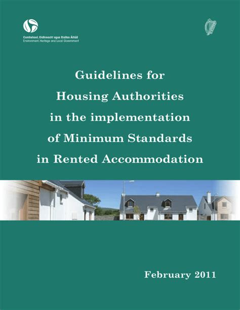 Guidelines For Housing Authorities In The Implementation Of Minimum