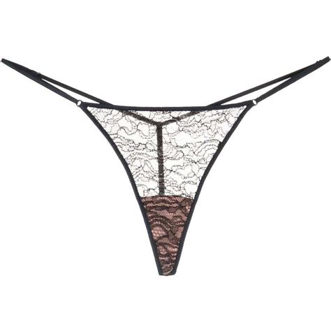 Kiki De Montparnasse Sheer Lace Detail G String Briefs Black Glami Hu