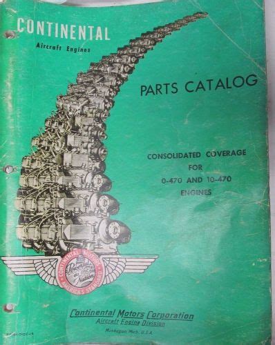 Find Continental Aircraft Engines Parts Catalog for 0-470 and 10-470 Engines in Arlington ...