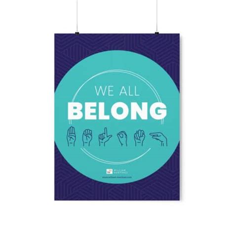 We All Belong — Poster William Martinez