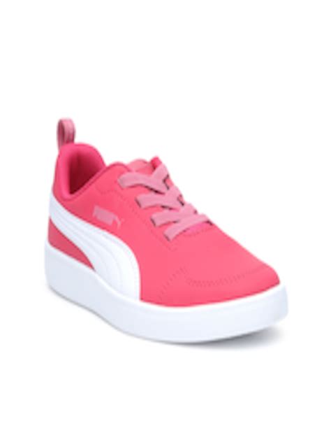 Buy Puma Girls Pink Courtflex Ps Sneakers Casual Shoes For Girls