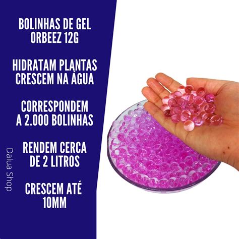 Bolinhas de gel rosas decorativas crescem na água 12g 2 000 Dalua