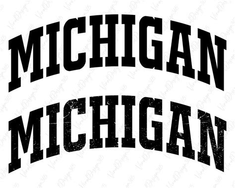 Michigan Svg Digital Download Usa Svg College Font Svg Etsy