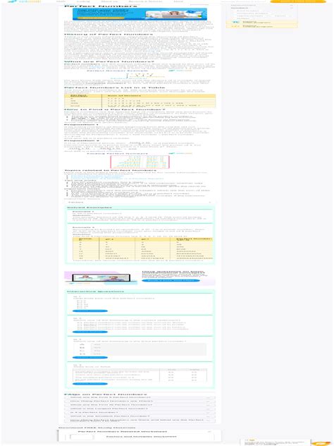 What Are Perfect Numbers Definition Examples And Facts Pdf