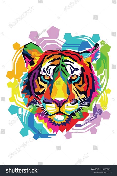 Colorful Tiger Modern Pop Art Style Stock Vector (Royalty Free) 2261389851 | Shutterstock