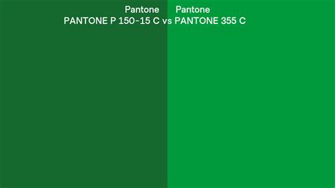 Pantone P 150 15 C Vs Pantone 355 C Side By Side Comparison