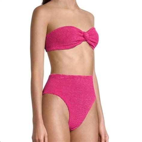 Hunza G Swim Nwt Hunza G Rosie Piece Bikini Set In Fuchsia Poshmark