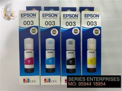 Epson Original Ink Epson 003 Set Of 4 Bottle B Y C M At Rs 349 Set