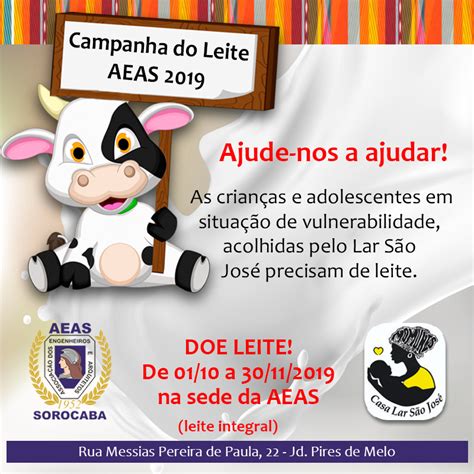 Aeas Inicia Nova Campanha Social Para A Arrecadação De Leite Integral