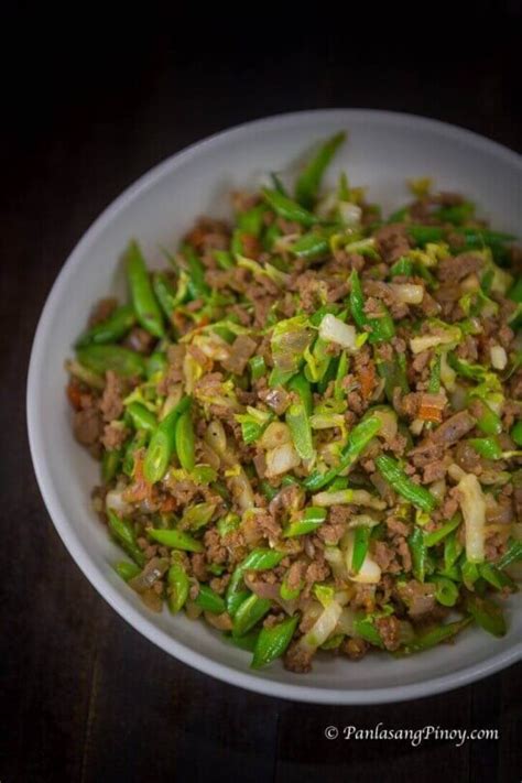 Sauteed Green Beans With Ground Beef Panlasang Pinoy