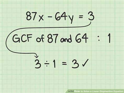 How To Solve A Linear Diophantine Equation With Pictures