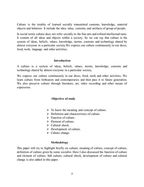 Assignment On Culture Pdf