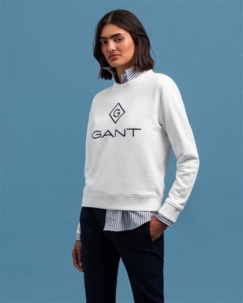 Gant Apparel Womens Lock Up C Neck Sweat 113eggshell