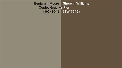 Benjamin Moore Copley Gray HC 104 Vs Sherwin Williams Pier SW 7545