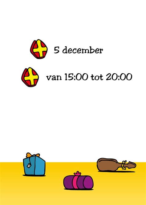 Uitnodiging Pakjesavond Sinterklaas Kaartje Go