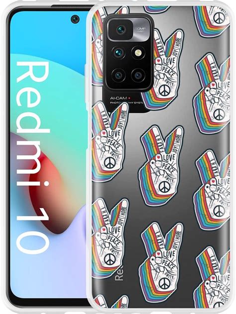 Xiaomi Redmi 10 Hoesje Love Peace Designed By Cazy Bol