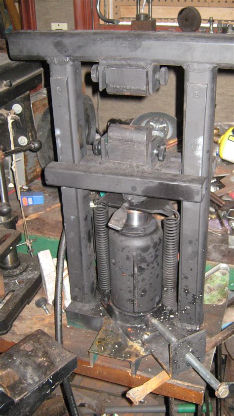 The Mini Hydraulic Press Blacksmith Power Hammer Blacksmith Tools Blacksmith Projects Forging