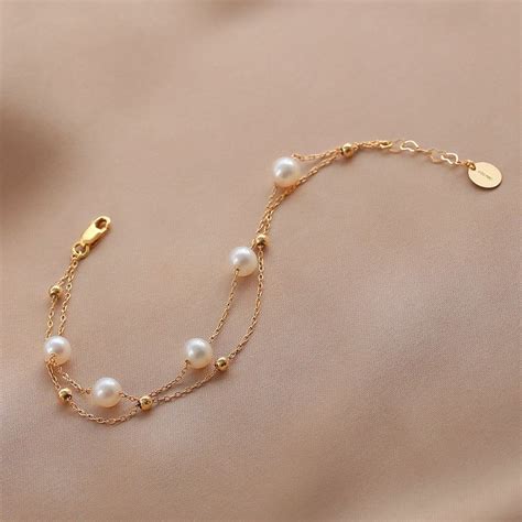 Layered Freshwater Pearl Bracelet 14k Yellow Gold Artofit