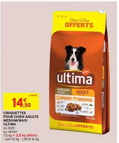 Promo Croquettes Pour Chien Adulte Medium Maxi Ultima Chez