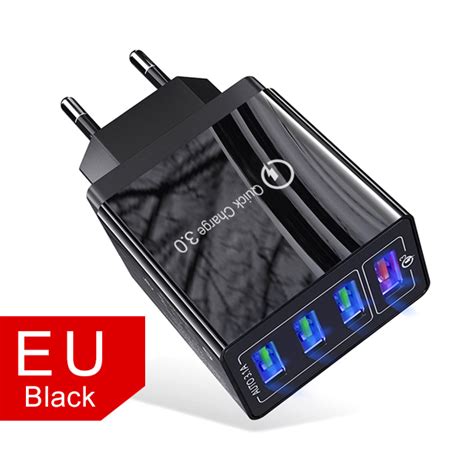 Elough 36W USB Charger Quick Charge 3 0 4 0 Port Wall Fast Charger For