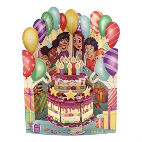 Birthday Cake Biglietto D Auguri Swing Card Santoro D Pop Up