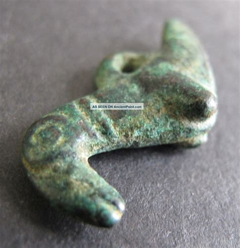 Ancient Egyptian Bronze Amulet Of Mythological Bird 500 - 350 Bc Antique