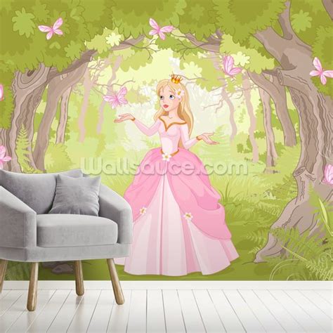 Princess In Enchanted Woodland Wallpaper Wallsauce Uk