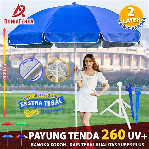 Jual Dt Payung Tenda Jualan Jumbo Cm Rangka Double Kain Lapis