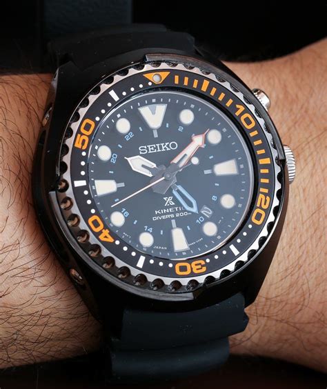 Seiko Prospex Kinetic GMT Diver S 200m Watch Hands On ABlogtoWatch