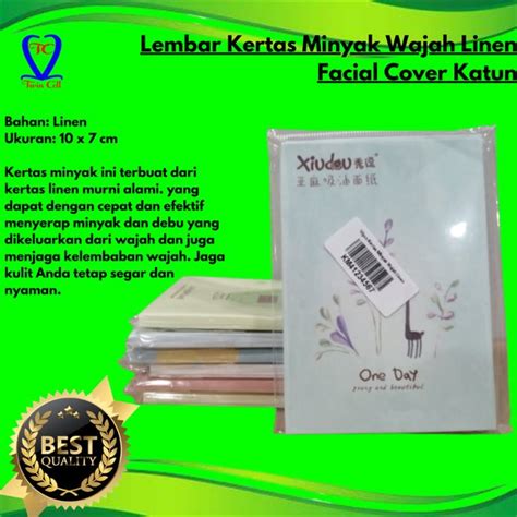 Jual Lembar Kertas Minyak Wajah Linen Facial Cover Katun Di Lapak