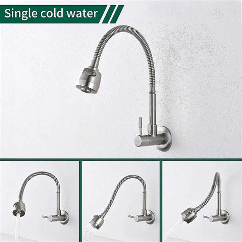 Wall-mounted Kitchen Faucet 360 Rotatable With Functions Kitchen Sink