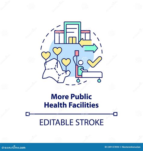 More Public Health Facilities Concept Icon Stock Illustration