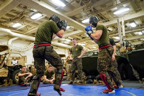 Dvids Images Th Meu Practices Martial Arts Aboard Uss Portland