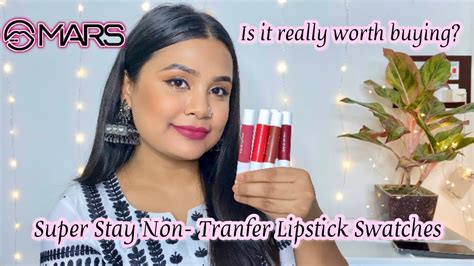 New Launch Mars Super Stay Non Transfer Matte Lipstick Swatches And